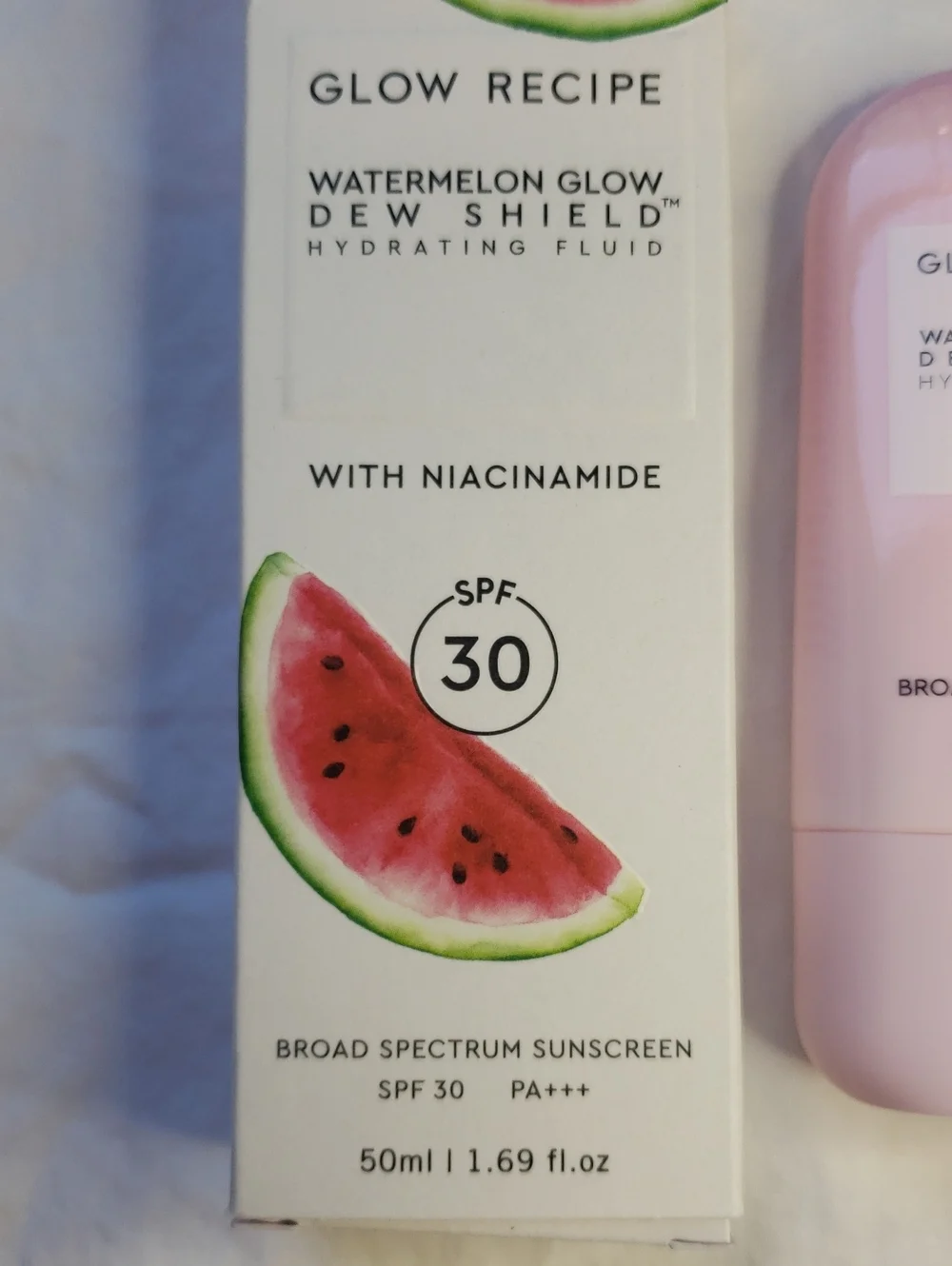 Glow Recipe  Dew Shield SPF 30 Hydrating Fluid Sunscreen. Watermelon Glow